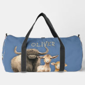 飼育動物のパーソナライズされた子ども ダッフルバッグ (正面)