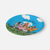 飼育動物の赤ん坊が男の子をシャワー ペーパープレート (アングル)