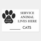 飼育動物 長方形シール (正面)