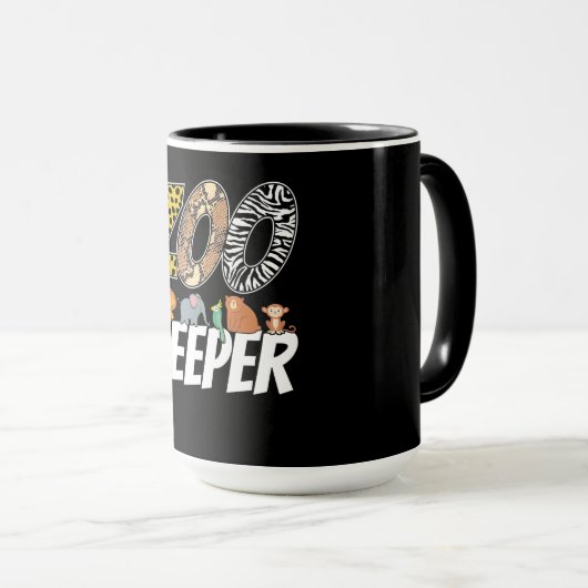 飼育員の衣装アフリカのサバンナ動物園の恋人の贈り物 マグカップ (正面右)