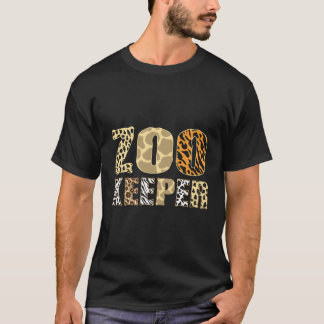 飼育員アフリカ動物ゼブラサバンナファンレオパール Tシャツ