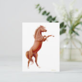 飼育栗の馬はがき ポストカード (スタンド正面)