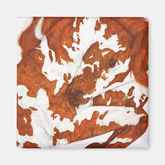 飼育絵を描馬 マグネット (正面)