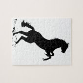 飼育馬のシルエット ジグソーパズル (横)