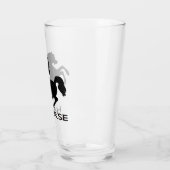 飼育馬のシルエット タンブラーグラス (左)