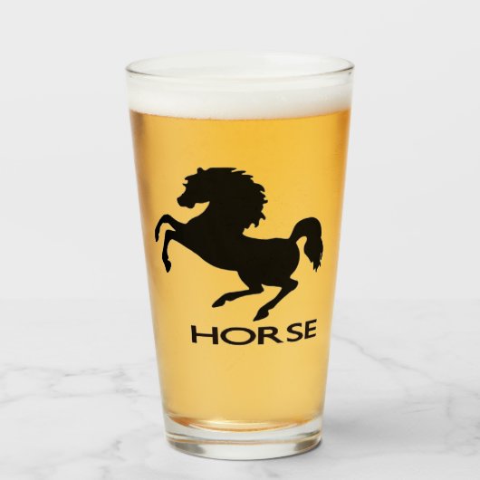 飼育馬のシルエット タンブラーグラス (ドリンク正面)