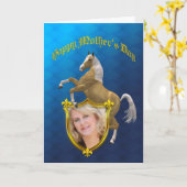 飼育馬を持つ母のデイカード カード (黄色い花)