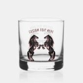 飼育馬カスタム文字パーソナライズされた ウイスキーグラス (正面)