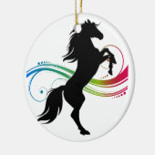 飼育馬カラフルセラミックオーナメント セラミックオーナメント (左)