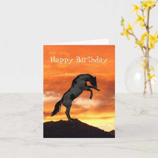 飼育馬誕生日カード カード (黄色い花)