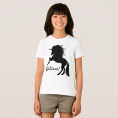 飼育黒ユニコーン信じ「」 Tシャツ (正面フル)