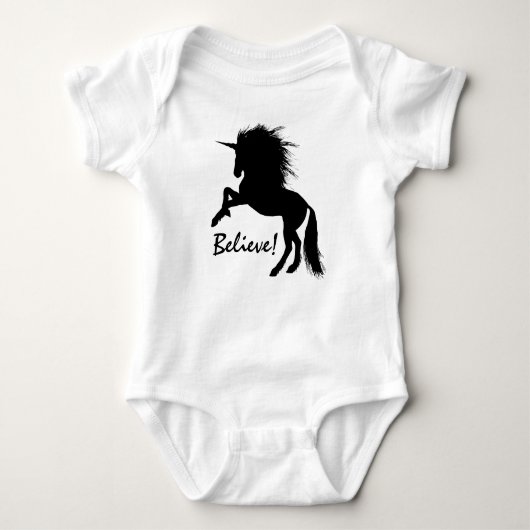 飼育黒ユニコーン信じ「」 Tシャツ (正面)