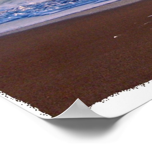 飽和フロリダビーチの日の出 ポスター (角)