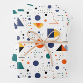 飽和色抽象芸術幾何学的姿 ラッピングペーパーシート (インサイチュ)