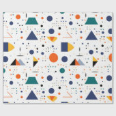 飽和色抽象芸術幾何学的姿 ラッピングペーパー (フラット)