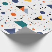 飽和色抽象芸術幾何学的姿 ラッピングペーパー (角)