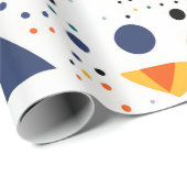 飽和色抽象芸術幾何学的姿 ラッピングペーパー (ロールコーナー)