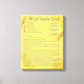 飾おいしいレシピでキッチン キャンバスプリント (正面)