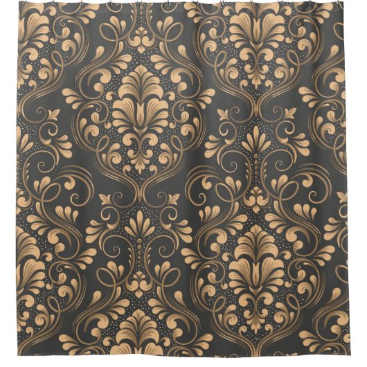 飾お使いのバスルームクラシックバイダマスクシームレス シャワーカーテン (正面)