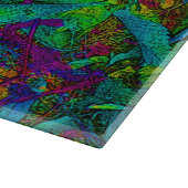 飾かわいらしり青と紫 カッティングボード (角)