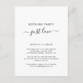 飾らない愛が素敵なシンプルなウェディングエロープメント 案内ポストカード (正面)