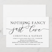 飾らない愛だけを　結婚式おふたりだけのもの 招待状 (正面/裏面)