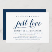 飾らない愛だけを　結婚式は挙式のみで 招待状 (正面/裏面)