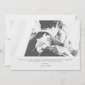 飾らない愛の証　ふたりの結婚のお知らせ 招待状 (裏面)