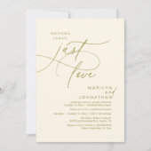 飾らない愛を込めたロマンティックな結婚式のディナー 招待状 (正面)