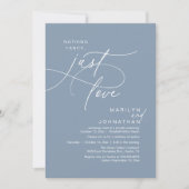 飾らない愛を込めたロマンティックな結婚式のディナー 招待状 (正面)