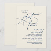 飾らない愛を込めたロマンティックな結婚式のディナー 招待状 (正面/裏面)