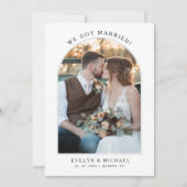 飾らない ヴィンテージ 私たち 結婚しました 予算 結婚式 フォト 案内状 (正面)