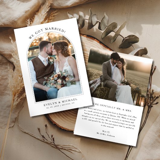 飾らない ヴィンテージ 私たち 結婚しました 予算 結婚式 フォト 案内状