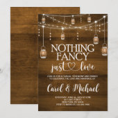 飾らない　特別なものは何もない　ただ愛を込めて 招待状 (正面/裏面)