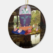 飾られたイースターエッグのアートプリント セラミックオーナメント (左)