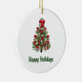 飾られたクリスマスツリーのオーナメント セラミックオーナメント (右)