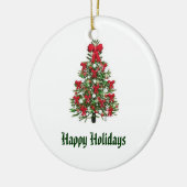 飾られたクリスマスツリーのオーナメント セラミックオーナメント (左)