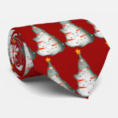 飾られたクリスマスツリー ネクタイ (ロール)