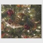飾られたクリスマスツリー ラッピングペーパー (フラット)