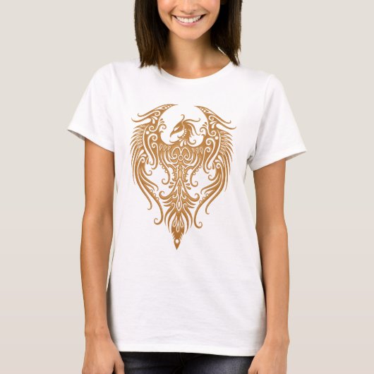 飾られたブラウン種族のフェニックス Tシャツ (正面)