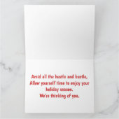 飾られた庭をすべるペンギンたち カード (内部)