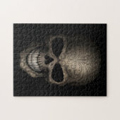 飾られた暗いスカル ジグソーパズル (横)