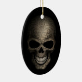飾られた暗いスカル セラミックオーナメント (右)