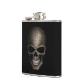 飾られた暗いスカル フラスク (左)