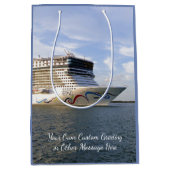 飾られた遊航船の弓カスタム ミディアムペーパーバッグ (正面)