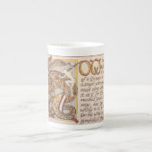 飾られた首都が付いている原稿のThoreauの引用文、 ボーンチャイナマグカップ (正面)