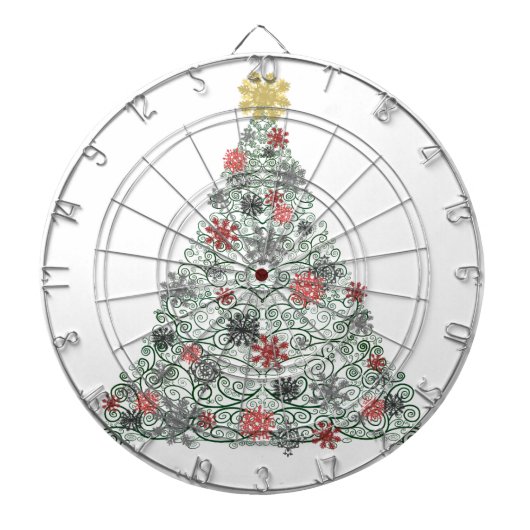 飾られる渦巻形のな木 ダーツボード (正面)