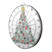 飾られる渦巻形のな木 ダーツボード (正面右)