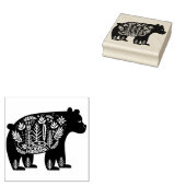 飾りお洒落熊 ラバースタンプ (押印)