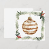 飾りのないビンテージオーナメント シーズンカード (正面/裏面)